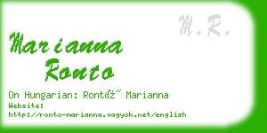 marianna ronto business card